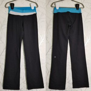 Lululemon Black & Blue Luon Low Rise Astro Pants